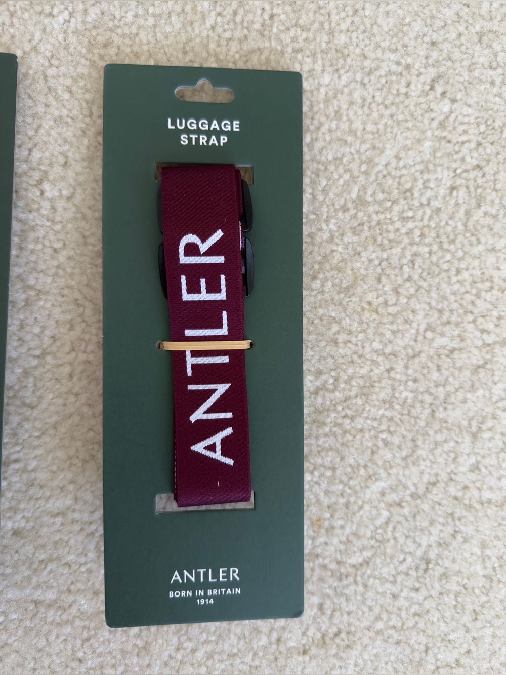 BRAND NEW ANTLER LUGGAGE STRAP - HEATHER PURPLE BURGUNDY - ONE SIZE - 50% OFF